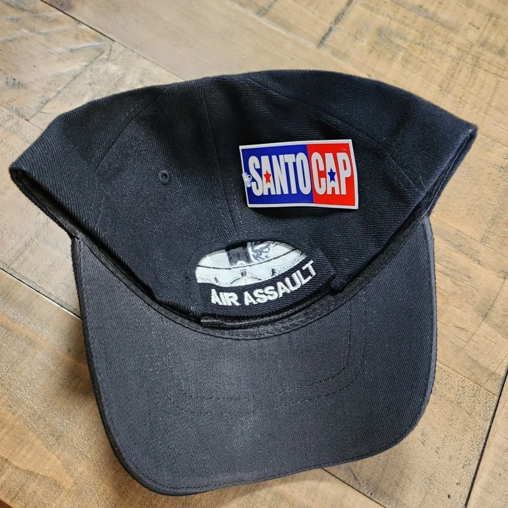 Santo Cap Mens Air Assault Military Hat Black Embroidered‎ Baseball Cap OSFA